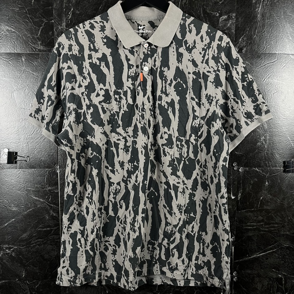 The Nike Polo Men's Black Camo Polo Shirt Large